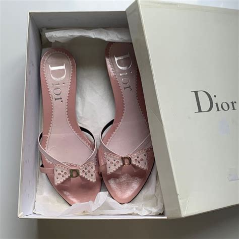 vintage dior bow heels|vintage dior kitten heels.